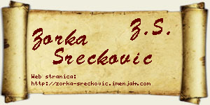 Zorka Srećković vizit kartica